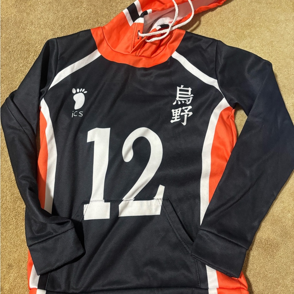 Haikyuu (Yamaguchi) Black and Orange Sports Hoodie